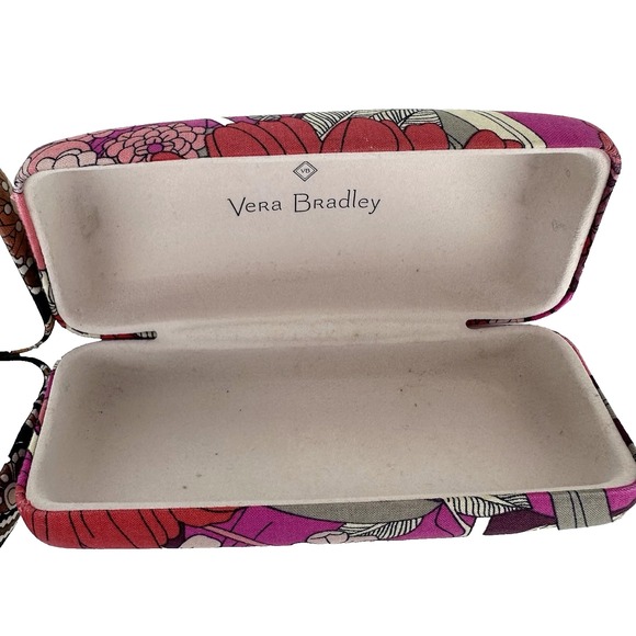 Vera Bradley Hard Shell Sunglass Eye Glass Clamshell Cases Lot of 2 Pink/Black - Picture 6 of 9